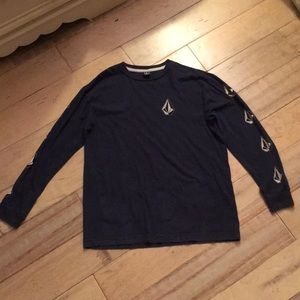 Navy Blue Volcom Long Sleeve T-Shirt